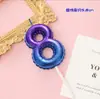 Vela de aniversário número balão banhada a ouro bloco de cores degradê céu estrelado sonhador pontos dourados número criativo vela de desejo para bolo