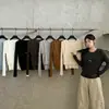 ¡Estilo nicho coreano! Suéter tejido artístico de manga larga, diseño suave y rejuvenecedor para Otoño/Invierno 2026, efecto de dos piezas, para mujer