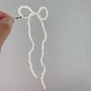 Pinza francesa exquisita de lazo largo de una sola palabra atmósfera dulce grasosa edad de hada reductora flequillo desordenado pinza lateral pequeña venta al por mayor