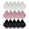 Venta caliente transfronteriza en stock pequeño triángulo polvo suelto borla de algodón en forma de abanico maquillaje sin ángulo muerto borla de polvo de miel herramientas de maquillaje de belleza