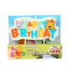 Decoración para Niño Regalo de Cumpleaños Infantil Regalo de Fiesta Creativo Pastel Dibujos Animados Lindo Arcoíris Vela