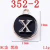Accesorios de Aleación Joyería Colgante de 26 Letras Inglesas Doble Cara Collar Pulsera de Moda Hecho a Mano Accesorios para Joyería DIY