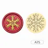 Sellos de Cera Serie Navideña con Diseños de Muñeco de Nieve, Copo de Nieve y Reno, Varios Estilos, Cabezales de Cobre para Diario y Sellado de Sobres