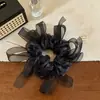 Goma para Recoger el Pelo Extra Grande Anillo para Moño Alto Lazo para el Pelo Intestino Grueso Lazo para el Pelo de Seda de Gama Alta Diadema de Encaje Multicapa Accesorio para el Pelo Estilo Universitario de Verano
