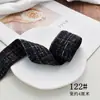Cinta de Tela de Felpa a Cuadros de Cebolla Blanca y Negra Accesorios para el Cabello Hechos a Mano Pasador de Moño de Bricolaje Material de Cuerda para el Cabello Otro Ninguno