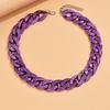 Amazon Más Vendido Collar Europeo y Americano Joker Acrílico Color Caramelo Dulce Estilo Cool Collar de Cadena Joyería Simple de Moda
