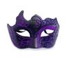 Suministros para Fiesta de Mardi Gras Máscara de Halloween para Hombre Pintada a Mano con Aerosol Accesorios para Baile de Graduación Máscara de Media Cara para Adulto con Polvo Dorado