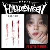 Calcomanía de Tatuaje de Halloween Simulación Facial Desechable Cicatriz Horror Hombres y Mujeres Puntada Maquillaje de Fiesta Cicatriz Atractiva