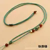 Corda para Colar Tecida à Mão Cristal Jade Pendurado Cordão de Pescoço Corda para Eventos Cordão com Pingente Acessórios Corda com Pingente de Jade