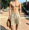 Shorts Plissados de Linho Sintético Estilo Old Money para Homens, Verão Finos Desconstruídos Casuais de Caimento Solto Comprimento Médio