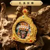 Bolsa da sorte tibetana tridimensional Zhakilamu Manjushri Tara Verde Jambhala Amarelo pintura colorida Tsa-tsa thangka pingente atacado personalizado