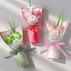 Ramo de Flores Artificiales de Hilo Tejido Transfronterizo, Flores Hechas a Mano para Regalos del Día del Maestro y San Valentín