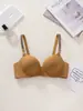 Sutiã Vermelho Simples Antiderrapante para o Ano de Nascimento, Sutiã Sem Fio Invisível para Seios Pequenos, Sutiã Push-Up para Mulheres