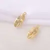 Atacado produtos semi-acabados acessórios de joia material metal cravejado zircônia garra de caranguejo pingente diy colar brincos pingente