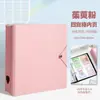 Álbum de Cartões Pequenos de Grande Capacidade DIY Divisória Espessa Álbum de Fotos Estilo Japonês e Coreano Álbum de Coleção de Armazenamento Tipo Inserção de Cor Sólida Folha Solta