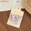 Scrunchies de tecido doces e frescos para primavera e verão, elásticos de cabelo gentis e versáteis para rabo de cavalo, acessórios de cabelo para coque para meninas