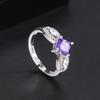 Suministro transfronterizo de Europa y Estados Unidos, anillo de circón geométrico con viento frío exagerado, anillo de vida de temperamento de moda de nicho