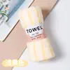 Nueva Toalla de Terciopelo Coral Rayas Finas al por Mayor Suave Absorbente Sin Pelusa Toalla Facial Engrosada Toallita Facial Toalla de Mano