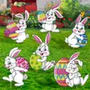 2027 Nuevo Cartel de Pascua Transfronterizo para Jardín Huevo de Pascua Transfronterizo Decoración Exterior para Jardín Cartel Festivo