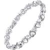 Pulsera Magnética de Aleación Ecológica Ajustable Gauss Full-Magnética con Pedrería en Forma de Corazón, Superventas Transfronteriza de Amazon para Mujer en Stock