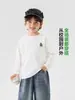 Camiseta de manga larga para niño estilo europeo derecho, colección primavera y otoño, para niños y preadolescentes, ropa interior, nuevo estilo 2026 ropa infantil, camiseta básica de moda