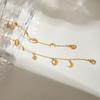 Jingqiao Design Europeu e Americano Ouro 18K Aço Inoxidável Diamante Lua Estrela Borla Pingente Pulseira Pulseira Transfronteiriça