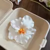 Grampo de Cabelo Flor de Tecido Azul Estilo Pastoral Francês, Presilha Bico de Pato Doce da Moda Nicho, Acessório de Cabelo com Vibe de Férias