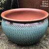 Vaso Grande de Terracota Feito à Mão, Vaso de Cerâmica Rústica de Grande Diâmetro para Suculentas e Flores, Vaso de Cerâmica para Plantas Suculentas com Formato de Tronco Velho