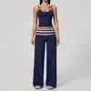Conjunto de Yoga de Lunares Multicolor Europeo y Americano para Mujer, Pantalones Largos de Fitness con Cintura Plegable de Retazos, Pantalones Largos Deportivos para Correr para Mujer
