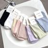 Primavera y Verano Nuevo Crema Todo en Uno Calcetines Básicos de Mujer Color Puro Finos Sin Costuras Calcetines de Luna