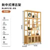 Nuevo estante de exhibición estilo chino, gabinete multi-tesoro no de madera maciza, estantería divisoria para sala de té, vitrina de té para sala de estar, estante de almacenamiento de gabinete de té