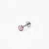 F136 Aleación de Titanio Fondo Plano Ópalo Perforación Labial Perforación de Lengua Titanio G23 Arete para Oreja Perforación de Hueso de la Oreja Joyería