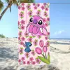 Toalla de Baño Absorbente de Agua de Secado Rápido para Niños con Dibujos Animados Transfronterizos Temu Lilo y Stitch Ángel Bebé Stitch Toalla de Playa