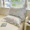 Juego de Falda de Cama Acolchada Estampada 100% Algodón Falda de Cama Engrosada Cubre Cama Funda Nórdica Ropa de Cama Individual Doble Comercio al por Mayor