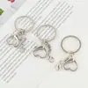 Broche de resorte en forma de corazón con cadena, llavero con cierre de corazón, accesorios de llavero con forma especial para bolsas de juguetes y equipaje