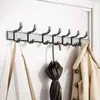Colgador de pared detrás de la puerta de entrada, Colgador de ganchos de pared para ropa y sombreros, Organizador de almacenamiento para detrás de la puerta