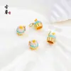 Estilo Infantil Colgante de Gota de Aceite Chapado en Oro Colgante de Pastel Helado Pendientes DIY Hechos a Mano Accesorios para Collar Pulsera