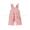 2024 Nuevo Tirantes de Bebé Pantalones Casuales Holgados Coreanos de Pana para Niños Pequeños y Medianos de Primavera y Otoño