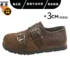 Couro Bico Redondo Veludo Completo Fivela Solado Grosso Estilo Retrô Sapatos Birkenstock Mary Janes Pequenos de Couro Femininos