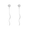 Gato antigo Ning Face Slim Long Flower Ear Line Estilo coreano Elegante Moda Pequena Onda Fresca Brincos Dente-de-leão para Mulheres