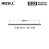 Meier Aleación de Titanio G23 Barra de Repuesto para Piercing de Rosca Externa Titanio Grado Implante F136 Barra Curva C Barra Recta Accesorios para Piercings
