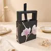 Caja de Exhibición de Película PE Transparente con Funda de Papel a Juego, Caja de Embalaje Suspendido, Bolsa de Regalo, Caja de Papel para Joyería, Anillo
