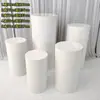 Soporte de exhibición de columna romana, columna plegable para bodas, mesa de postres, columna blanca, suministros de decoración para escenas de cumpleaños de papel