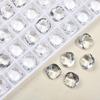 Moderno Popular 8-10mm Hielo-Claro Nido de Pájaro Grasa Cuadrado Arte de Uñas Fondo Puntiagudo Diamante K9 Multifacético Joyería Diamante para Uñas