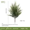 Ramas Decorativas de Pino Artificial Simulado Transfronterizas, Adornos de Plantas Verdes Decorativas de Tallo Único, Paisajismo para Interiores de Centros Comerciales, Accesorios para Arreglos Florales de Árbol de Navidad