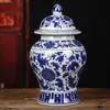Adornos de Jarrón de Porcelana Azul y Blanco, Soporte de Exhibición para Arreglos Florales, Jarrón Cerámico Pequeño con Forma de Calabaza Estilo Antiguo, Venta al por Mayor de Cadena de Suministro de Fábrica