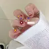 Lindas Pegatinas para Uñas Jelly de Emojis de Xiaohongshu, Calcomanías para Uñas de Línea Graffiti 3D DIY de Alto Valor