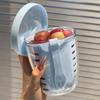 Copo de Frutas Portátil com Drenagem e Garfo Estilo Ins Copo de Café da Manhã Salah com Copo de Frutas para Piquenique Copo de Aveia