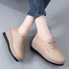Zapatos de Plataforma Gruesa Nuevos de Otoño, Zapatos Populares Cómodos y Ligeros, Zapatos Casuales para Mujer de Cuero Genuino de Vaca, Zapatos Antideslizantes para Mamá