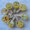 Pin de madera pequeño con expresión de dibujos animados coreana 3.5cmqq, clip para notas, clip para snacks, clip de madera para fotos